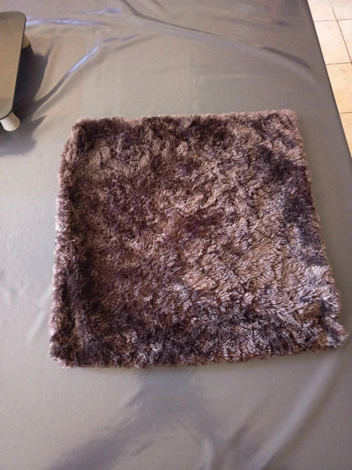 Lot 2 housses coussin marron